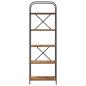 Preview: Bücherregal 5 Ebenen 60 x 30 x 183 cm Holzwerkstoff Altholz