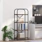 Preview: ARDEBO.de - Bücherregal 4 Ebenen 60 x 30 x 146 cm Holzwerkstoff Altholz