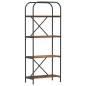 Preview: Bücherregal 4 Ebenen 60 x 30 x 146 cm Holzwerkstoff Altholz