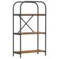 Preview: B?cherregal 3 Ebenen 60 x 30 x 109 cm Holzwerkstoff Altholz