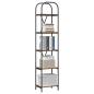 Preview: Bücherregal 5 Ebenen 40 x 30 x 183 cm Holzwerkstoff Altholz
