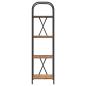 Preview: B?cherregal 4 Ebenen 40 x 30 x 146 cm Holzwerkstoff Altholz