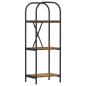 Preview: Bücherregal 3 Ebenen 40 x 30 x 109 cm Holzwerkstoff Altholz