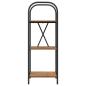 Preview: Bücherregal 3 Ebenen 40 x 30 x 109 cm Holzwerkstoff Altholz