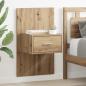 Preview: ARDEBO.de - Nachttisch 2 stk. Artisan-Eiche 50 x 32,5 x 80cm Holzwerkstoff