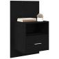 Preview: Nachttisch 2 stk. Schwarz Eichen-Optik 50 x 32,5 x 80cm