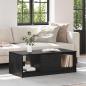 Preview: ARDEBO.de - Couchtisch Schwarz Eichen-Optik 102 x 50 x 36cm Holzwerkstoff