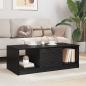 Preview: Couchtisch Schwarz Eichen-Optik 102 x 50 x 36cm Holzwerkstoff
