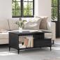 Preview: ARDEBO.de - Couchtisch Schwarz Eichen-Optik 90 x 49 x 45 cm Holzwerkstoff