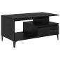 Preview: Couchtisch Schwarz Eichen-Optik 90 x 49 x 45 cm Holzwerkstoff