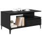 Preview: Couchtisch Schwarz Eichen-Optik 90 x 49 x 45 cm Holzwerkstoff