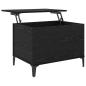 Preview: Couchtisch Schwarz Eichen-Optik 60 x 44,5 x 45 cm Holzwerkstoff