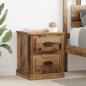 Preview: ARDEBO.de - Nachttisch Altholz 39 x 39 x 47,5 cm Holzwerkstoff