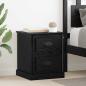 Preview: ARDEBO.de - Nachttisch 2 Stk. Schwarz Eichen-Optik 39 x 39 x 47,5 cm