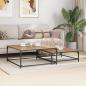 Preview: Couchtisch 2 stk. Artisan-Eiche 80 x 80 x 35 cm Holzwerkstoff