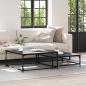 Preview: ARDEBO.de - Couchtisch 2 stk. Schwarz Eichen-Optik 80 x 80 x 35 cm