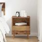 Preview: Nachttisch Braun 40 x 35 x 47,5 cm Holzwerkstoff