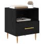 Preview: Nachttisch Schwarz 40 x 35 x 47,5 cm Holzwerkstoff