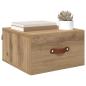 Preview: Wandmontiertes Nachttischchen 35 x 35 x 20 cm Holzwerkstoff