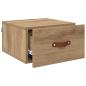 Preview: Wandmontiertes Nachttischchen 35 x 35 x 20 cm Holzwerkstoff