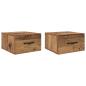 Preview: Nachttisch 2 stk. Altholz 35 x 35 x 20 cm Holzwerkstoff
