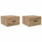 Preview: Nachttisch 2 Stk. Artisan-Eiche 35 x 35 x 20 cm Holzwerkstoff