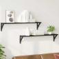 Preview: ARDEBO.de - Wandregale 2 stk. Schwarz Eichen-Optik 80 x 15 x 15,5 cm