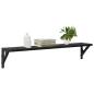 Preview: Wandregale 2 stk. Schwarz Eichen-Optik 80 x 15 x 15,5 cm
