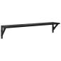 Preview: Wandregale 2 stk. Schwarz Eichen-Optik 80 x 15 x 15,5 cm