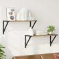Preview: ARDEBO.de - Wandregale 2 stk. Artisan-Eiche 60 x 25 x 25,5 cm Holzwerkstoff