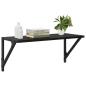Preview: Wandregale 2 stk. Schwarz Eichen-Optik 60 x 25 x 25,5 cm