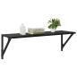 Preview: Wandregale 2 stk. Schwarz Eichen-Optik 80 x 25 x 25,5 cm