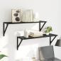 Preview: Wandregale 2 stk. Schwarz Eichen-Optik 80 x 25 x 25,5 cm