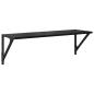 Preview: Wandregale 2 stk. Schwarz Eichen-Optik 80 x 25 x 25,5 cm