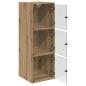 Preview: Wandschrank 35 x 37 x 102 cm Holzwerkstoff Artisan-Eiche