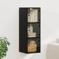 Preview: ARDEBO.de - Wandschrank 35 x 37 x 102 cm Holzwerkstoff Schwarz Eichen-Optik