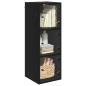 Preview: Wandschrank 35 x 37 x 102 cm Holzwerkstoff Schwarz Eichen-Optik