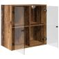 Preview: Wandschrank 68 x 37 x 68,5 cm Holzwerkstoff Altholz