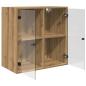 Preview: Wandschrank 68 x 37 x 68,5 cm Holzwerkstoff Artisan-Eiche