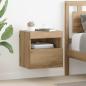 Preview: ARDEBO.de - TV-Wandregale 2 stk. Artisan-Eiche Holzwerkstoff