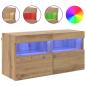 Preview: TV-Wandschrank 80 x 30 x 40 cm Artisan-Eiche Holzwerkstoff