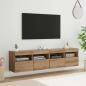 Preview: ARDEBO.de - TV-Wandregale 2 stk. Artisan-Eiche Holzwerkstoff