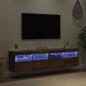 Preview: TV-Wandregale 2 stk. Artisan-Eiche Holzwerkstoff