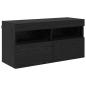 Preview: TV-Wandschrank 80 x 30 x 40 cm Schwarz Eichen-Optik