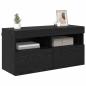 Preview: TV-Wandschrank 80 x 30 x 40 cm Schwarz Eichen-Optik