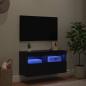Preview: TV-Wandschrank 80 x 30 x 40 cm Schwarz Eichen-Optik