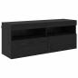 Preview: TV-Wandschrank 100 x 30 x 40 cm Schwarz Eichen-Optik