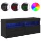 Preview: TV-Wandschrank 100 x 30 x 40 cm Schwarz Eichen-Optik