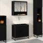 Preview: ARDEBO.de - Waschbeckenschrank Schwarz Eichen-Optik 65 x 33 x 60 cm