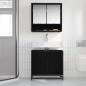Preview: Waschbeckenschrank Schwarz Eichen-Optik 65 x 33 x 60 cm
